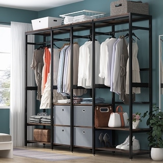 Tribesigns Freestanding Closet Organizer, Heavy Duty Clothes Closet ...