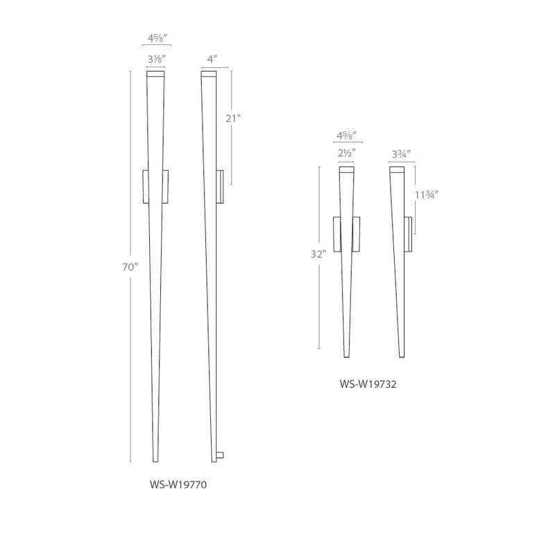 Staff 32in LED Indoor or Outdoor Wall Light 3500K in Black
