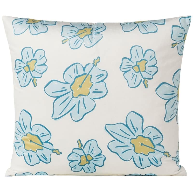 Waikiki Floral Printed Plush Throw Pillow