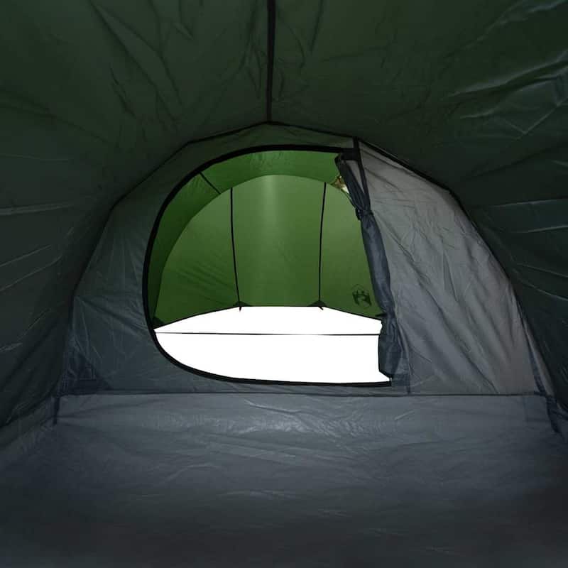 vidaXL Camping Tent Tunnel 4-Person Green Waterproof - 159.4" x 66.9" x 41.7"