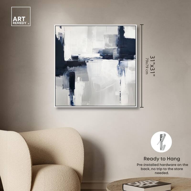Porcelain Blue on White II Canvas by Art Remedy