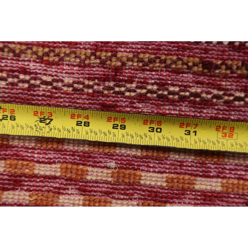 Geometric Striped Oriental Gabbeh Kashkoli Wool Area Rug Hand-knotted - 2'6" x 3'11"