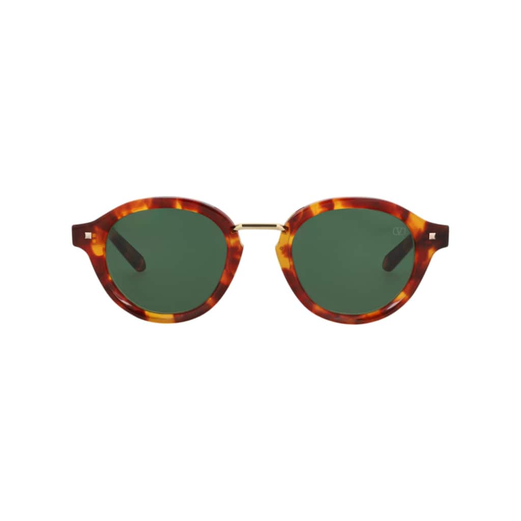 Valentino Round-Frame Acetate Sunglasses
