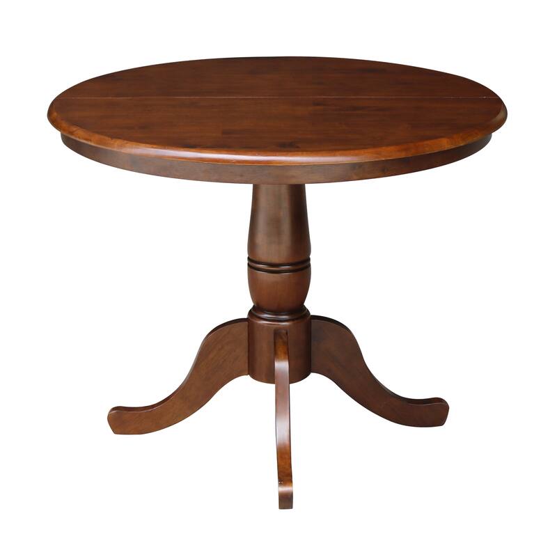 The Gray Barn Jalisco 36-inch Round Top Pedestal Table with 12-inch Leaf
