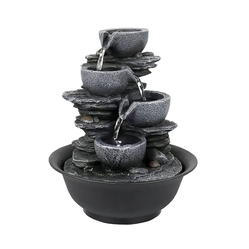 10.6-inch Indoor Tabletop Water Fountain Relaxing Water Feature