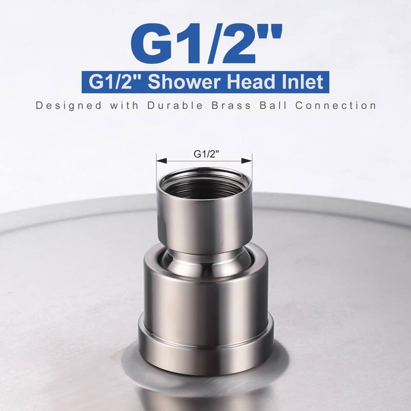 WOWOW 1-Spray Patterns with Wall Mount Rain Fixed Shower Head