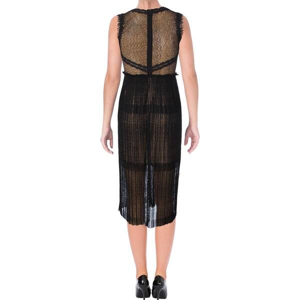 Shop Alexis Womens Bryana Evening Dress Lace Illusion Xs Free