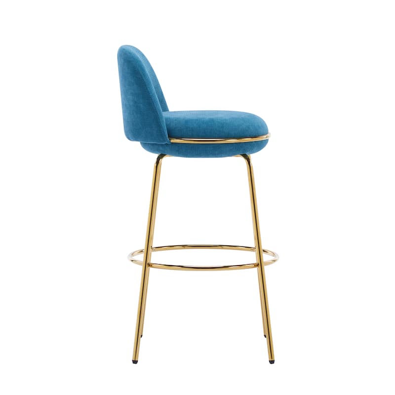Upholstered Bar Stool Side Chair Set of 2