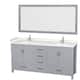 Option Gray, Carrara Cultured Marble Top, Chrome Trim