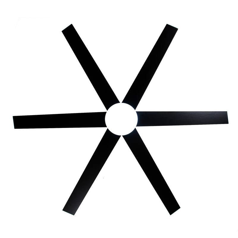 65-in Black Color-changing Integrated LED Indoor Ceiling Fan with Light and Remote (6-Blade)