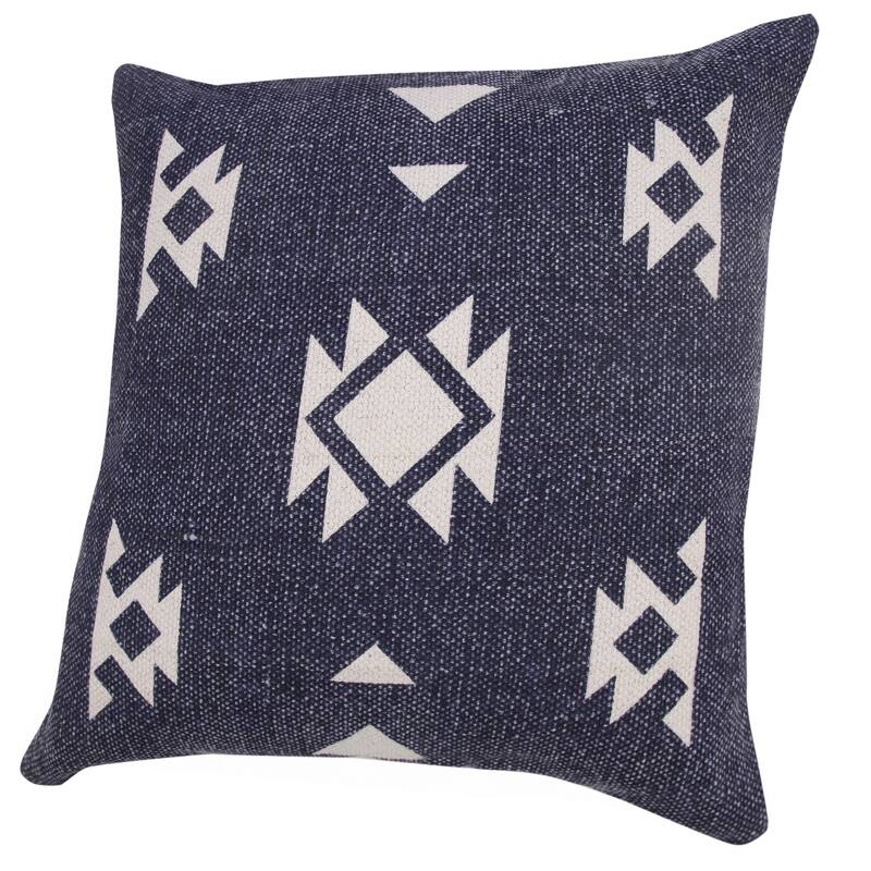 Sevita Southwestern Decorative Denim Geometric Throw Pillow