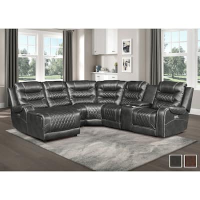 Lenci Modular Power Reclining Sectional Sofa with Left Chaise