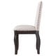 preview thumbnail 8 of 14, Wood Upholstered Fabirc Dining Chairs with Nailhead, Set of 4