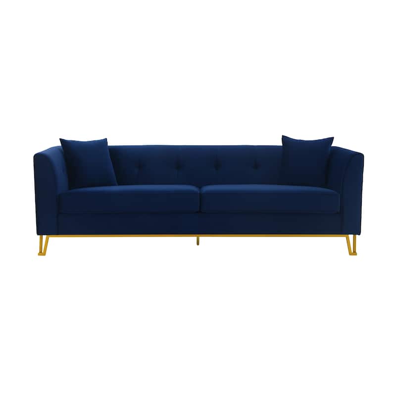 Everest 90" Fabric Upholstered Sofa with Metal Legs