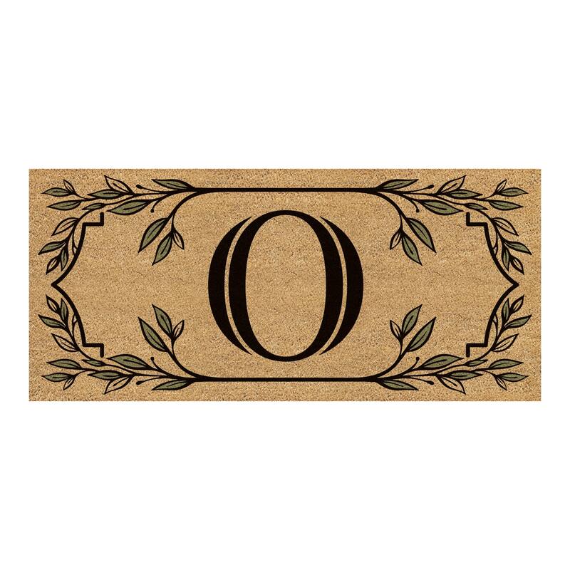 Monogram Flocked Sassafras Coir Switch Mat - O