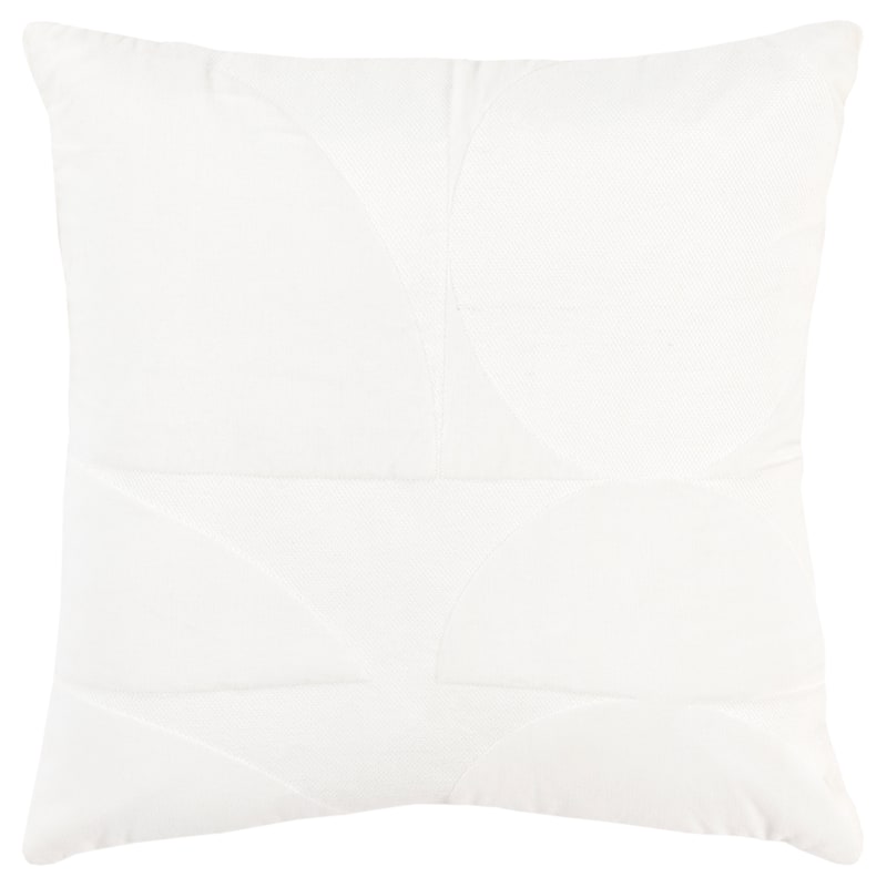 Rizzy Home Cotton Velvet Contemporary Shape Throw Pillow Cover… - White