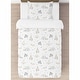 preview thumbnail 3 of 4, Jungle Safari Animals Twin Comforter Set Tan Taupe Black and White Gender Neutral Elephant Giraffe Wildlife Adventure Serengeti