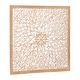 preview thumbnail 4 of 19, Light Brown Wood Handmade Intricately Carved Floral Home Wall Decor with Mandala Design