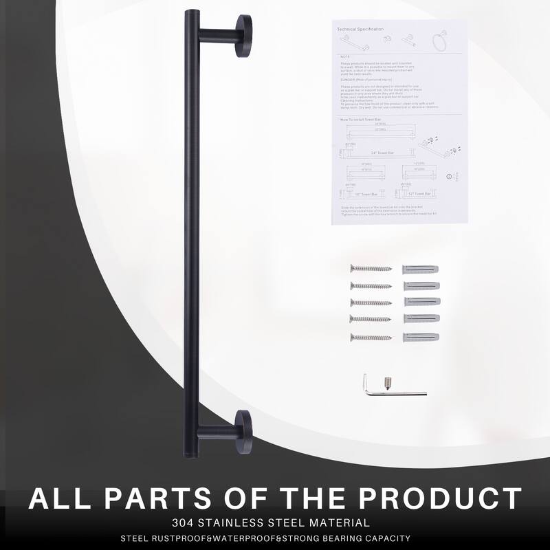 WOWOW Mutiple length Wall Mounted Stainless Steel Towel Bar