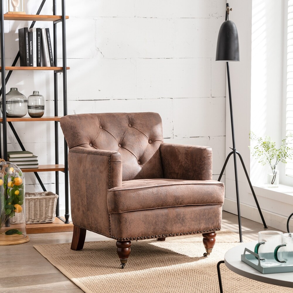 Modern Tartan Fabric Tub Chair Beige or Grey Armchair Occasional Accent Chair 