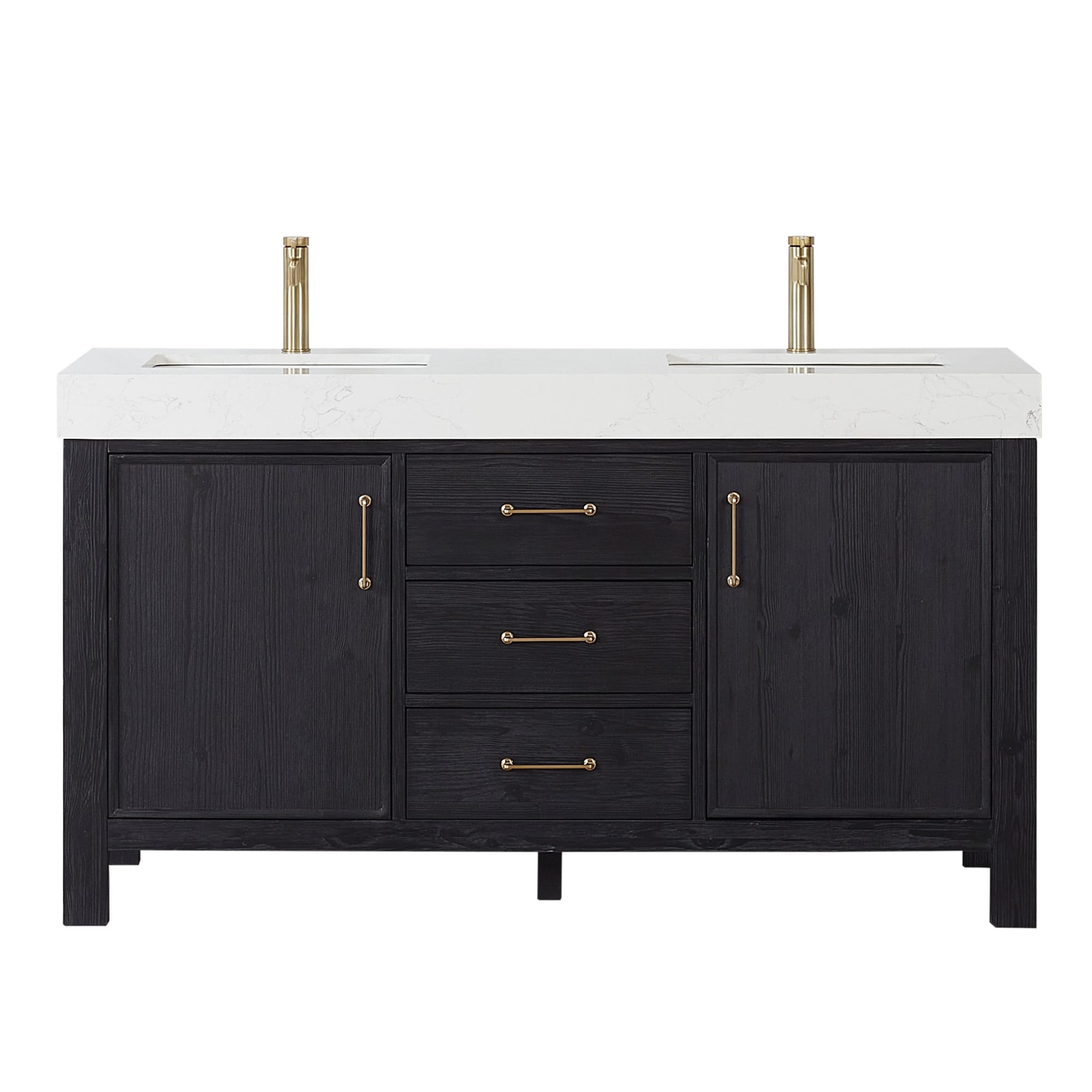 Miseno MV-NM-LEON60M-LWT León 60" Free Standing Double Basin Vanity