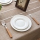 preview thumbnail 17 of 46, Enova Home 54"x 78" High Quality Rectangle Cotton and Linen Tablecloth with Tassels