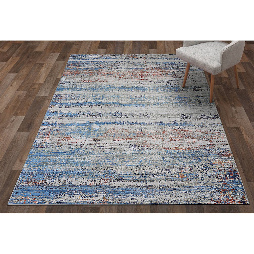 Azulene Echo Gray-Blue Area Rug
