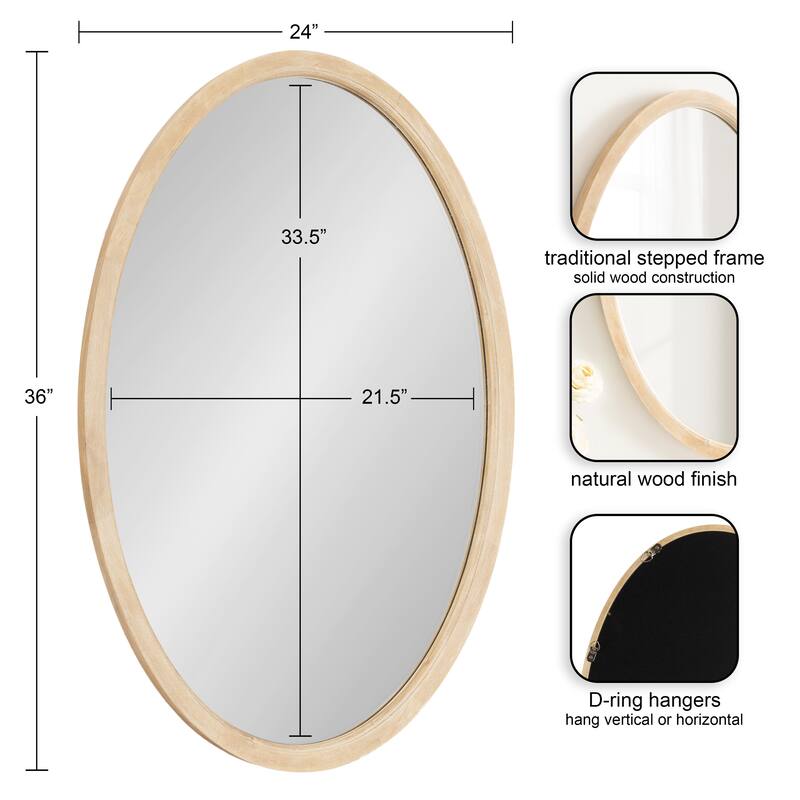 Kate and Laurel Hogan Oval Framed Wall Mirror