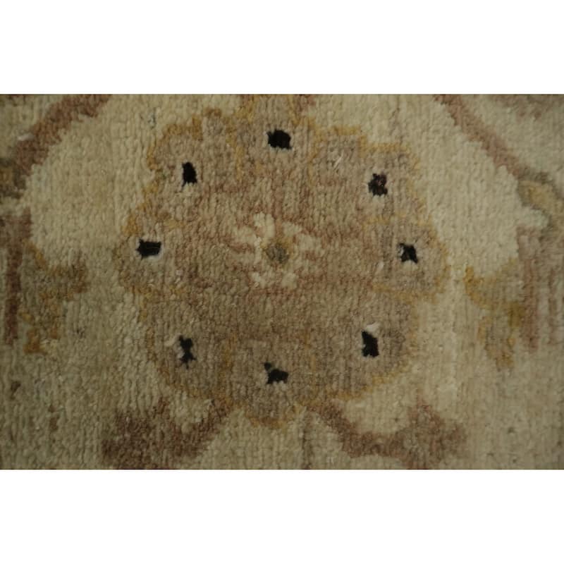 Hand Knotted Oriental 100% Wool Carpet Traditional Floral Red Peshawar Area Rug - 8' 6'' X 6' 6''