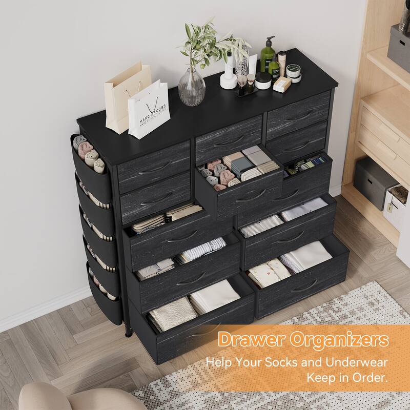 Dresser for Bedroom with 12 Drawers Steel Frame