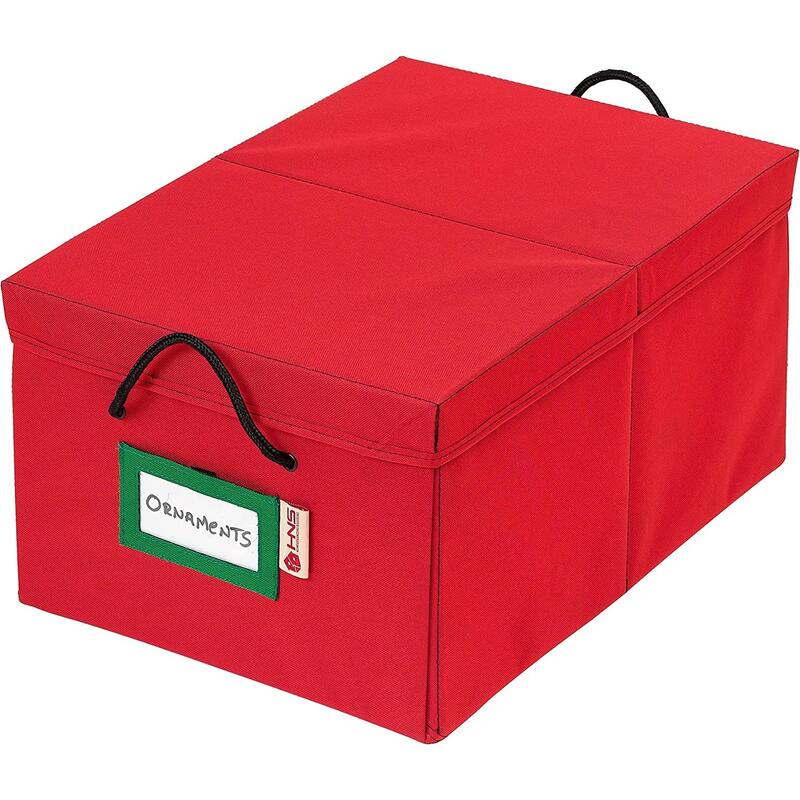 HOLDN’ STORAGE Christmas Ornament Storage Container Box with Dividers - Stores up to 72 - 3" Ornaments