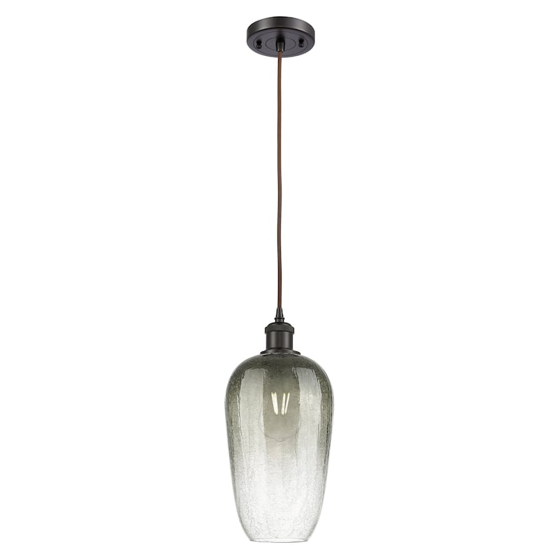 Innovations Lighting Endless Possibilities Ballston - Brookhaven Flute - 1 Light 7" Cord Hung Mini Pendant - Slate/Oil Rubbed Bronze