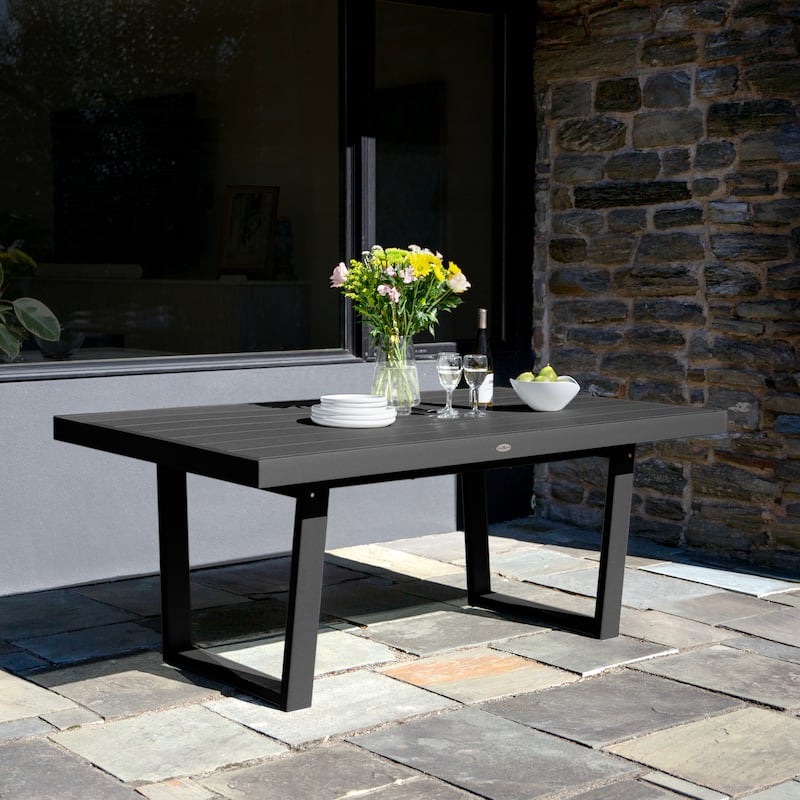 Haven Modern Outdoor Dining Table - Black Sand