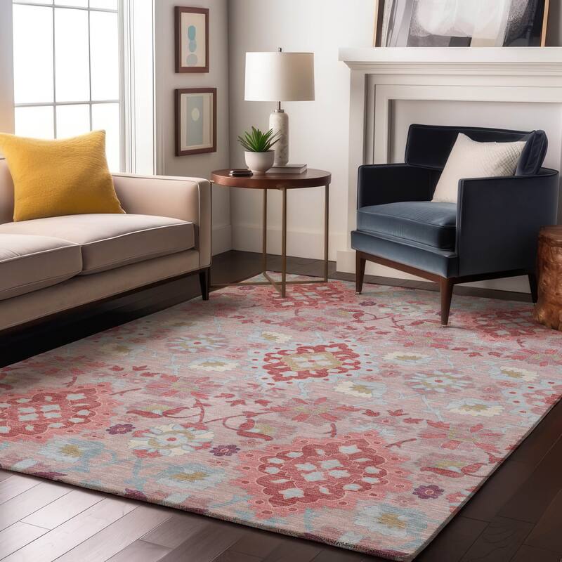 Premium Washable Super Soft Traditional Grace Mayfield Rug - Blush - 2'6" x 3'10"