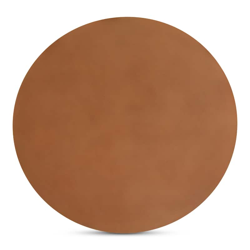 Aurelle Home Ina Modern Smooth Drum Coffee Table