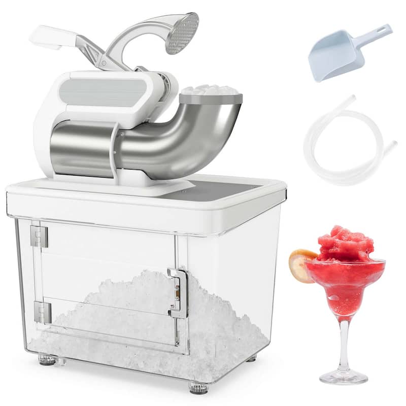Commercial Snow Cone Machine Stainless Steel Shaved Ice Machine - White
