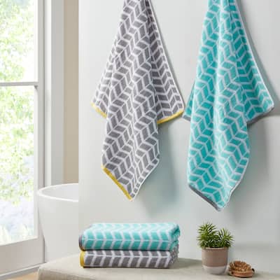 Intelligent Design Laila Cotton Jacquard Bath Towel 6 Piece Set