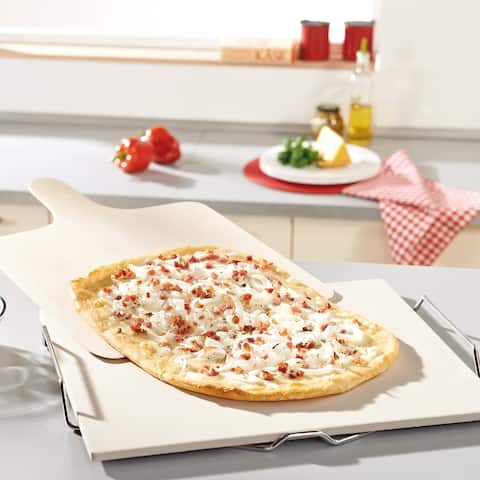 Leifheit Square Ceramic Pizza Stone, 14.96 x 0.39 x 11.81 inches