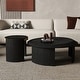 preview thumbnail 13 of 21, Set of 2 Round Coffee Tables, Mid-century Nesting Coffee Tables Sofa Center Tables Black