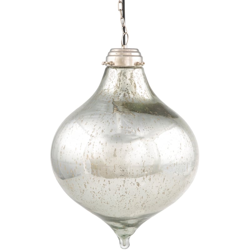 Artistic Weavers Tusten Teardrop Mercury Glass 1-light Pendant - Silver