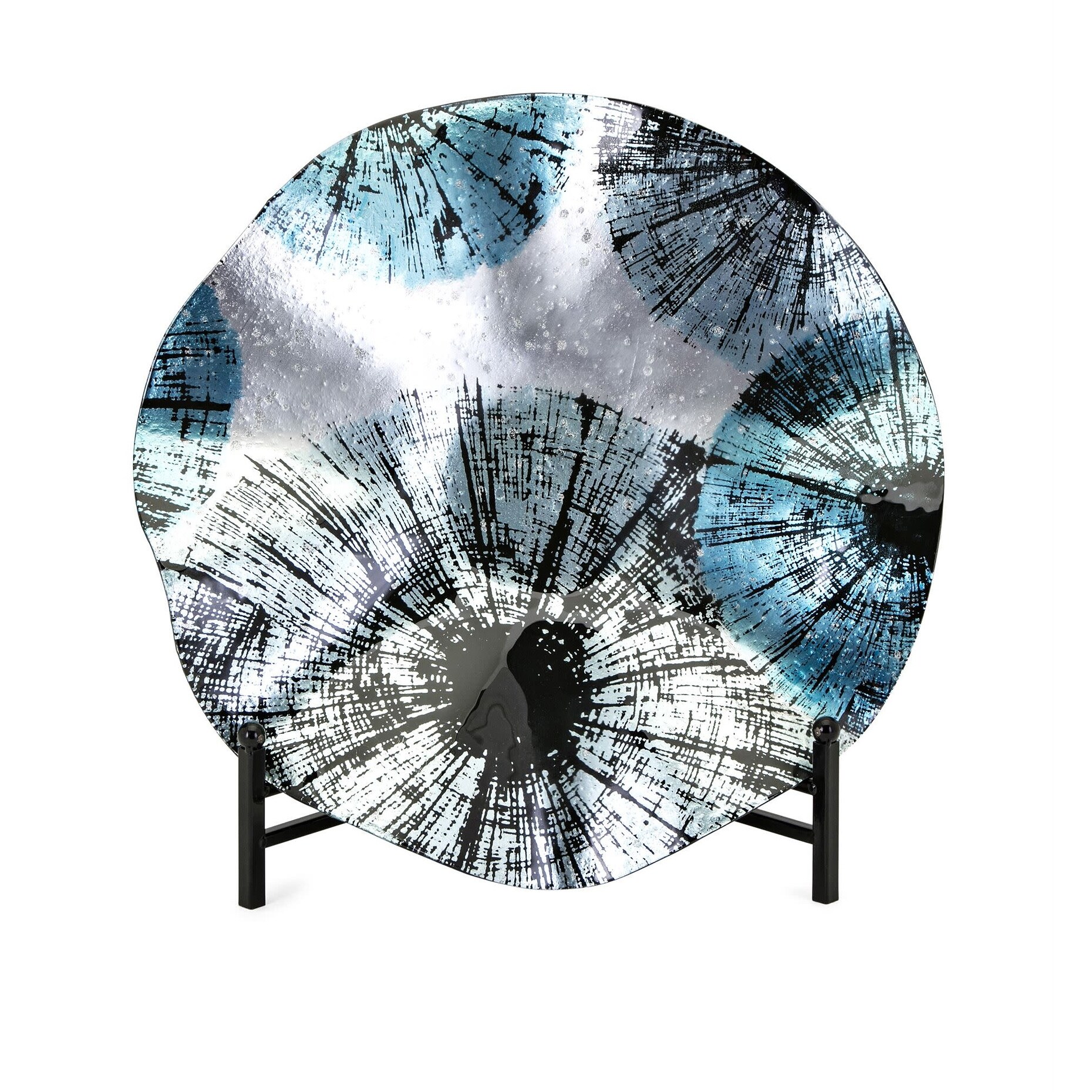 Shop Imax Home 25910 Wilson Glass Decorative Plate With Iron Stand