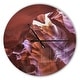 preview thumbnail 2 of 7, Designart 'Light in Antelope Canyon' Oversized Modern Wall CLock 16 in. wide x 16 in. high