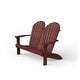 preview thumbnail 5 of 10, Poly Adirondack Bench Cherry Wood