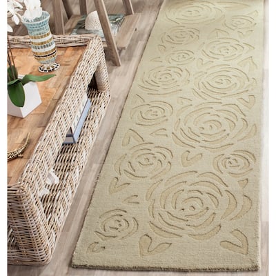 Martha Stewart by SAFAVIEH Block Print Rose Handmade Wool Area Rug