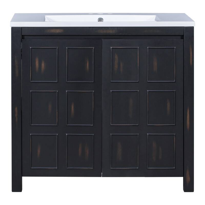 24''/36" Bathroom Vanity Organizer with Sink,Combo Cabinet Set，Bathroom Storage Cabinet