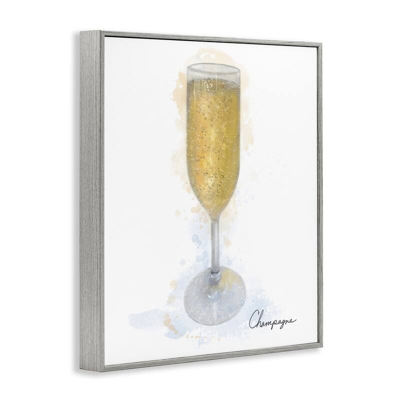 Stupell Champagne Glass Shimmer Framed Giclee Art Design By Matthew Piotrowicz
