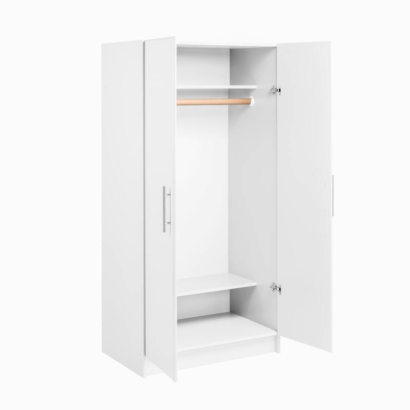 Prepac Elite Armoire Wardrobe Closet Cabinet with Hanging Rail