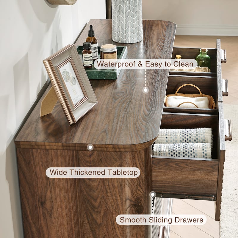 Modern 7 Drawer Dresser for Bedroom, Chest of Drawers