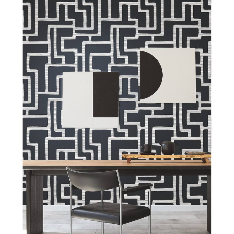 Inspired by Color Graphic Polyomino Black & White Wallpaper