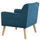 preview thumbnail 12 of 32, Modern Armchair,Tufted Accent Chair with Wood Legs,Comfortable Polyester Upholstery,Button-Tufted Back & Tapered Design